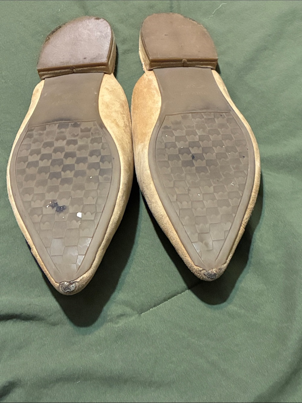 Birdies Camel Suede Pointed Slip-On Mules - Picture 5 of 9
